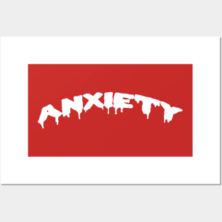 Anxiety Graphic Novelty Design in White Posters and Art